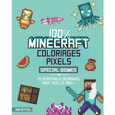 Image de Coloriages pixel 100 % Minecraft spécial biomes