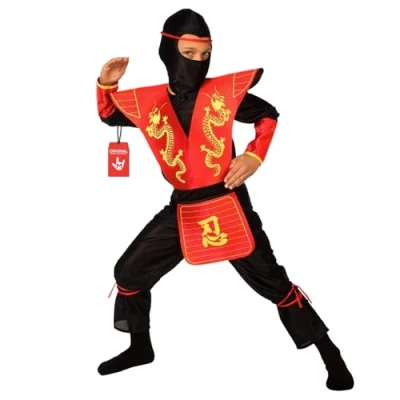 Afbeelding van Morph Rood Ninja kostuum voor kinderen