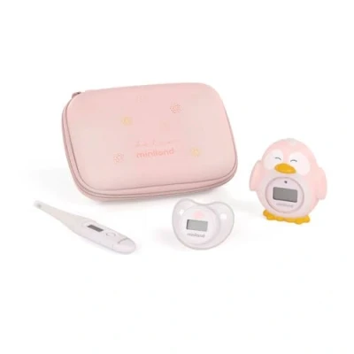 Afbeelding van Miniland Thermokit Dolce Candy Set van drie babythermometers in een praktisch etui.