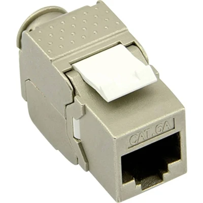 Afbeelding van VALUE Cat.6A (klasse EA) Keystone, RJ 45, afgeschermd, zonder gereedschap, SLIM.