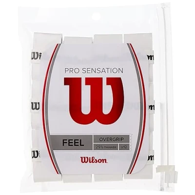 Afbeelding van Wilson PRO Overgrip Sensation, tennisracketgreep, uniseks, volwassenen, wit, 12 stuks
