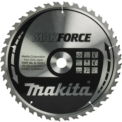 Afbeelding van Makita Zaagblad Hout 355X30x3,0 40T 20G B 32281