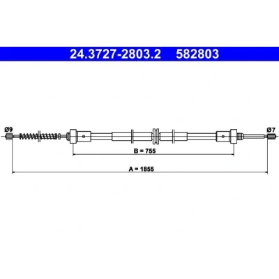 Afbeelding van Ate Handremkabel 24.3727 2803.2