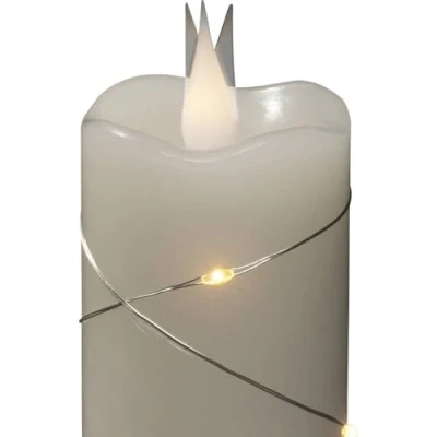 Afbeelding van LED waskaars wit Lichtkleur warmwit 12,7 cm