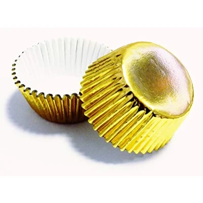 Image de PME BC717 Lot de 45 caissettes à cupcakes Doré Taille mini
