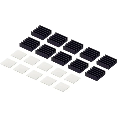 Afbeelding van Renkforce GRK 100 Koellichaamset Geschikt voor serie: Raspberry Pi, Banana Pi Zwart 10 stuk(s)