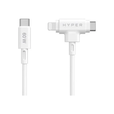 Image de HyperJuice Câble Lightning 24 pin USB C mâle pour C, 1.5 m blanc