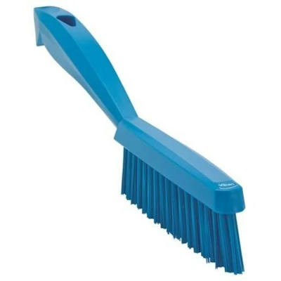 Image de VIKAN 41953 brosse à main étroite, manche court, 300 mm, polyester, extra dur, bleu 4195/3