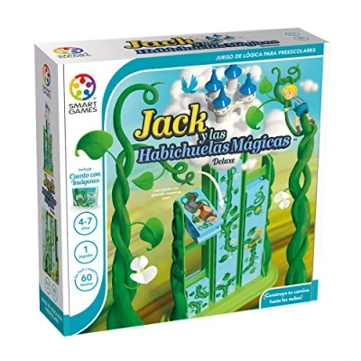 Afbeelding van SmartGames Jack en de magische bonen, speelgoed voor kinderen vanaf 4 jaar of ouder, educatieve spellen, puzzel jaar, 3D engineering met 60 uitdagingen