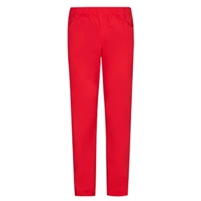 Afbeelding van MISEMIYA Uniseks sanitaire broek elastische taille werkuniform, arts, verpleegster, veterinaire reiniging, hotelgezondheid Ref. 8312, Rood