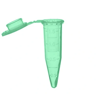 Afbeelding van MUHWA 500 stuks microcentrifugebuizen van polypropyleen met clipsluiting, 1,5 ml, conische flessen voor laboratorium (groen)