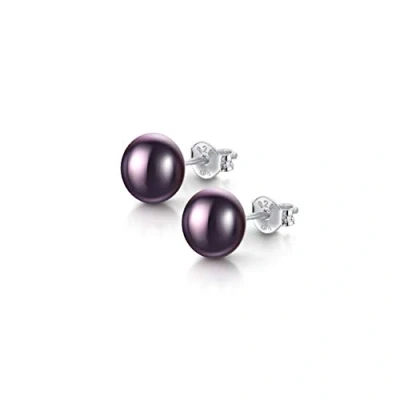 Afbeelding van Amberta Damesoorbellen van 925/1000 Sterling zilver met parels, zilver, Parel