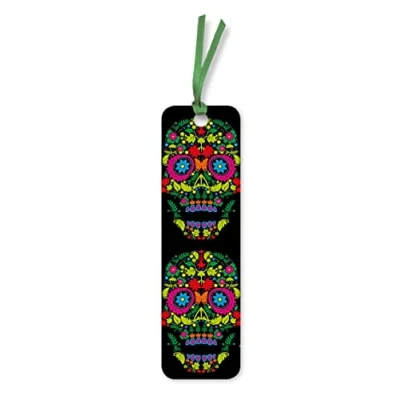 Afbeelding van Flame Tree Bookmarks Colour Skull (pack of 10)