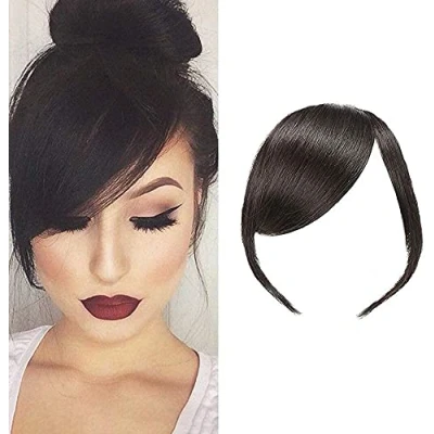 Afbeelding van 100% pony echt haar dikke aan de zijkant, rechte hair extensions (natuurlijke zwarte kleur, met takken)