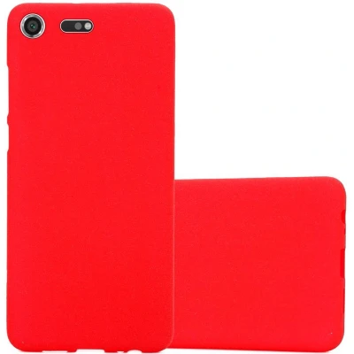 Afbeelding van Cadorabo Hoesje geschikt voor Sony Xperia XZ PREMIUM in FROST ROOD Beschermhoes gemaakt van flexibel TPU silicone Case Cover