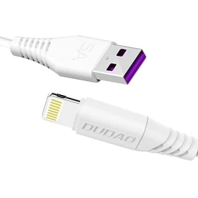 Afbeelding van Dudao USB/Lightning kabel 5A 2m wit (L2L wit)