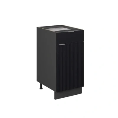 Afbeelding van Vicco Keukenonderkast Fame Line, Zwart gestreept/Antraciet, 40 cm zonder werkblad