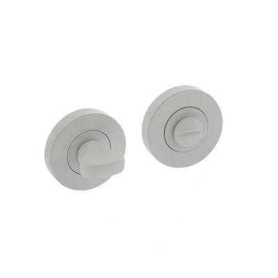 Afbeelding van Intersteel Toiletgarnituur Aluminium Wit 8mm verdekt met nokken Ø52x10mm