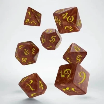 Afbeelding van Classic RPG Dice Set caramel &amp; yellow (7)