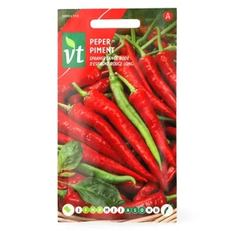 Afbeelding van Peper Spaanse Lange rode Groene of (rijpe) vruchten zeer pikant.