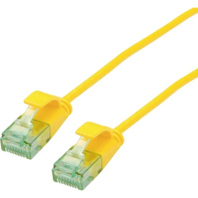 Afbeelding van ROLINE RM UTP DataCenter Câble patch catégorie 6A (classe EA) Slim Jaune 0,5 m