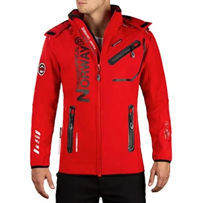 Afbeelding van Geographical Norway Softshelljacke Royaute Assor A Men 068 Red / Black XL
