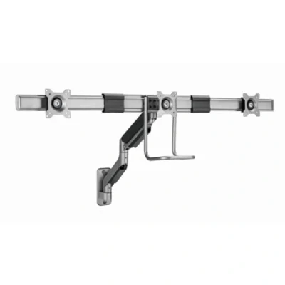 Afbeelding van Monitorarm met gasveer voor 3 monitoren (wandmontage), space grey