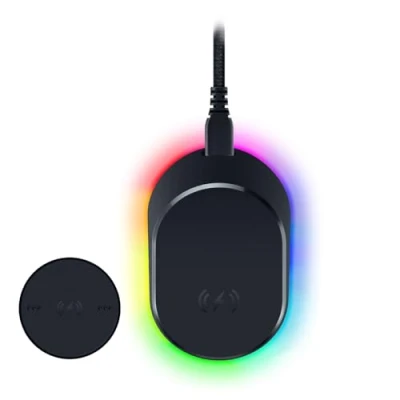Image de Souris Razer Mouse Dock Pro &amp; Charging Puck RZ81 01990100 B3M1 Filaire Jeux USB Noir