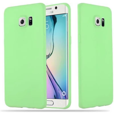 Afbeelding van Cadorabo Hoesje geschikt voor Samsung Galaxy S6 EDGE in CANDY PASTEL GROEN Beschermhoes gemaakt van flexibel TPU silicone Case Cover