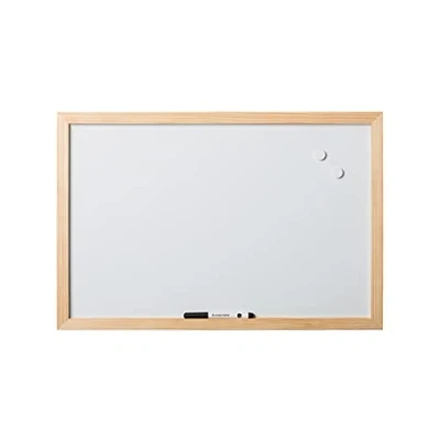 Afbeelding van Bi Office, Optimum magnetisch whiteboard, droog afwisbaar, grenenhouten frame, 60 x 45 cm