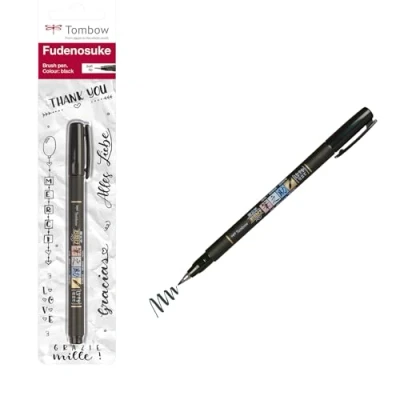Afbeelding van Tombow WS BS Fudenosuke viltstift, zachte punt, zwart