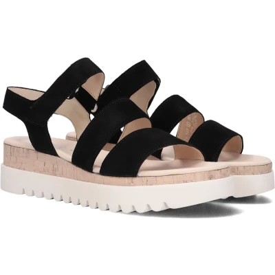Afbeelding van Gabor Sandalen met plateauzool, Dames, Maat: 38, Zwart Schoenen
