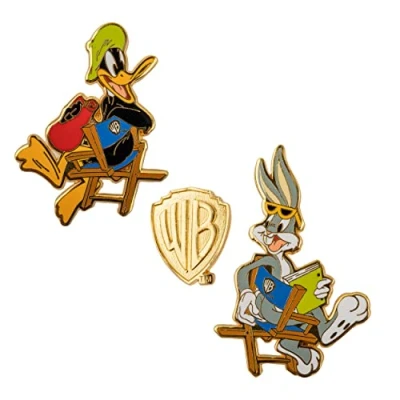 Afbeelding van Cinereplicas Looney Tunes Pin 2 Pack Bugs Bunny and Daffy Duck at Warner Bros Studio Multicolours
