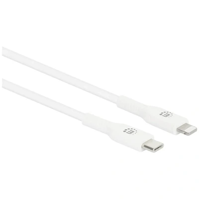Afbeelding van Manhattan USB kabel C stekker, Apple Lightning stekker 2.00 m Wit 394529