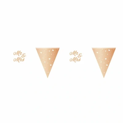 Image de Ligne de drapeau Mariage MRS &amp; AMP; M. Rose Gold