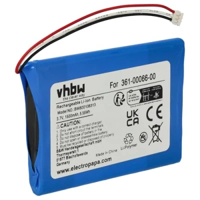Afbeelding van vhbw Vervangende batterij voor Garmin 361 00066 00, 10 GPS, navigatieapparaat (1500 mAh, 3,7 V, Li ION)