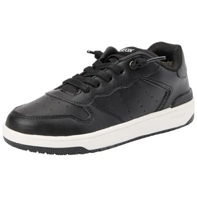 Afbeelding van Geox J Washiba Boy B Sneakers voor jongens, zwart.