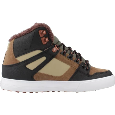 Afbeelding van DC Shoes PURE Sneakers hoog, Maat: 42.5, Xccg brown green Leer en textiel