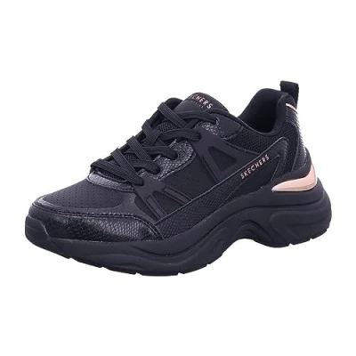 Afbeelding van Skechers Sneakers laag, Dames, Maat: 41, Schwarz bbk Imitatieleer/ textiel