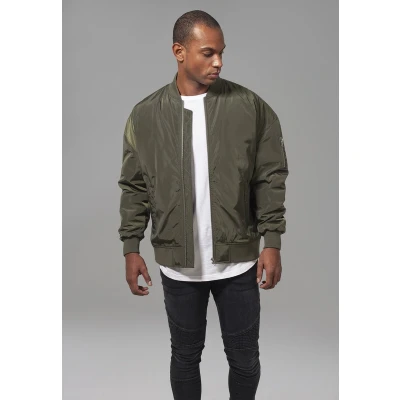 Afbeelding van Urban Classics Oversized Bomberjacks, Heren, Maat: Large, Dark olive