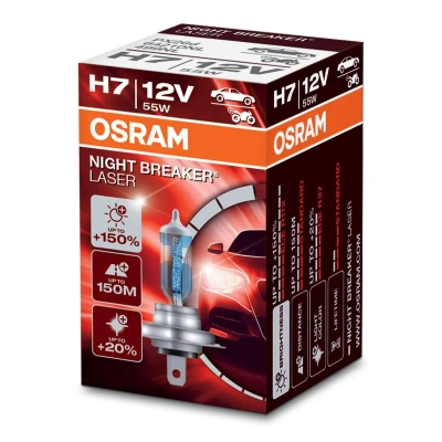 Afbeelding van Osram H7 Halogeenlamp 12V 55W PX26d Night Breaker Laser