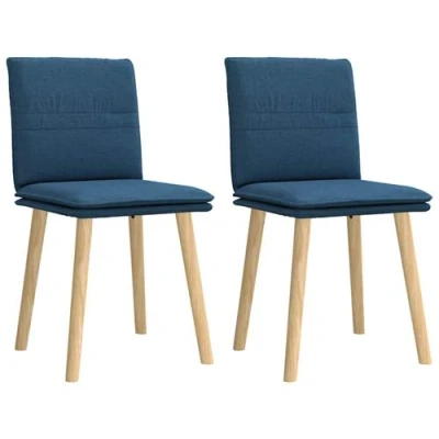 Image de vidaXL Chaises à manger lot de 2 bleu tissu4101263