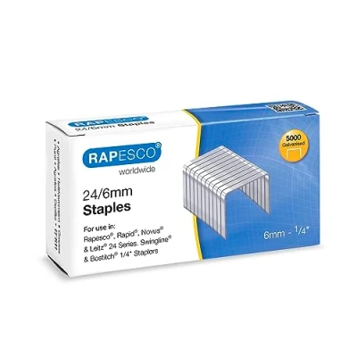Afbeelding van Rapesco S24602Z3 nietjes, 24/6 mm, 5.000 stuks