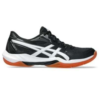 Afbeelding van Asics Gelrocket 12 Volleybalschoenen, Heren, Maat: 41.5, Black/white Imitatieleer/ textiel