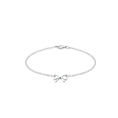 Afbeelding van Elli BOW Basic Armband silvercoloured, Dames, Maat: 16, Silver coloured
