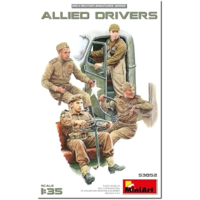 Afbeelding van 1:35 MiniArt 53052 Geallieerde Bestuurders WWII 4 Figuren Plastic Modelbouwpakket