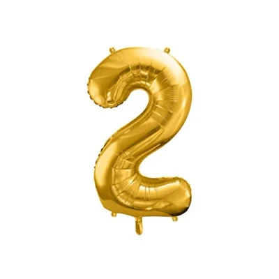 Afbeelding van Cijfer 2 (86 cm) Goud