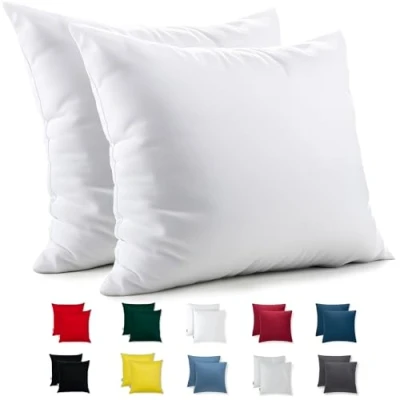 Afbeelding van Kussensloop 35x35 Premium Microvezel Set van 2 Kussenslopen Voor Bank/Bedkussens Superzachte Stof Bestand en Wasbaar Hypoallergeen Anti Mijt met Blinde Rits