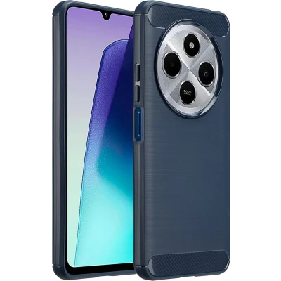 Afbeelding van imoshion Hoesje Geschikt voor Xiaomi Redmi 14C Siliconen Brushed Backcover Donkerblauw