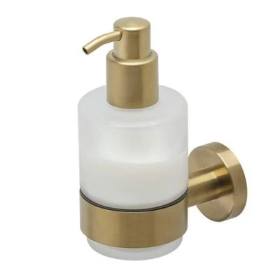 Afbeelding van Geesa nemox brushed gold collection zeepdispenser 200 ml geborsteld
